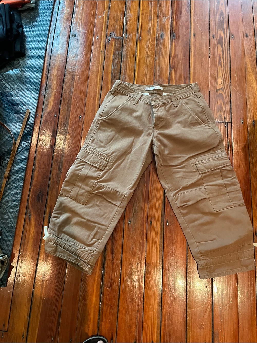 Joie Brown Cropped Cargo Pants